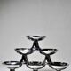 6 Vintage stainless steel dessert bowls by Guy Degrenne