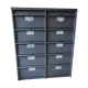 Industrial furniture with 10 metal lockers “Ronéo”
