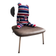 Low armchair Tikammon in solid oak
