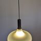 XL olive green opaline water drop pendant light from the 60s/70s