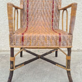 Rattan armchair "A la Girafe"