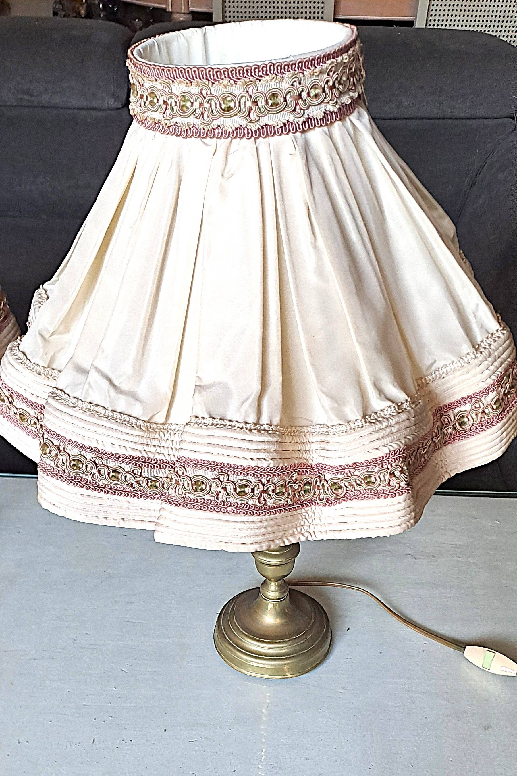 Lampes France 50'S Shabby décoration Pied de lampe en bronze