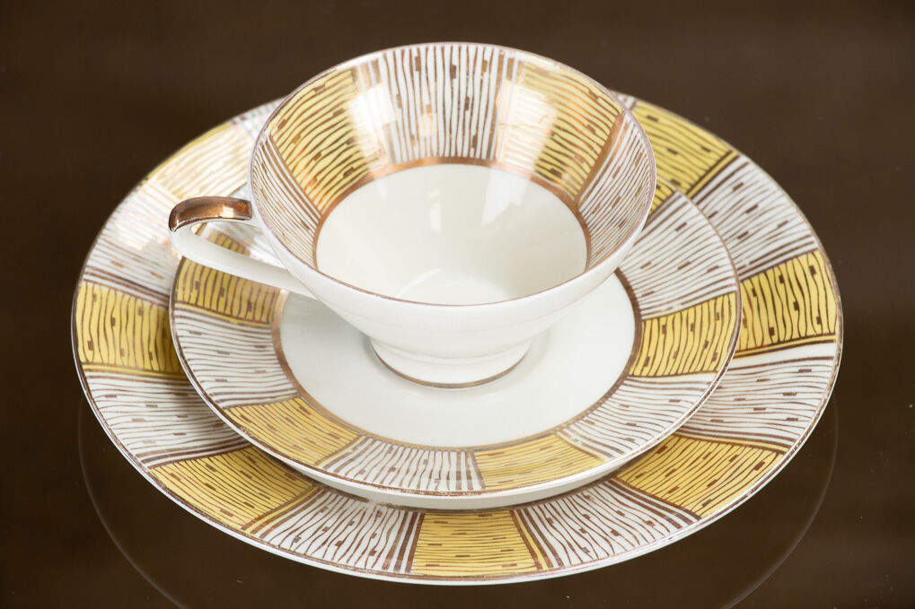 Porcelain cup and saucers set Bavaria 1950