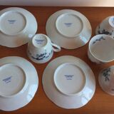 Set of 4 cups and 4 saucers limoges porcelain bernardaud