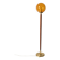 Teak and Amber colored Glass Floor Lamp