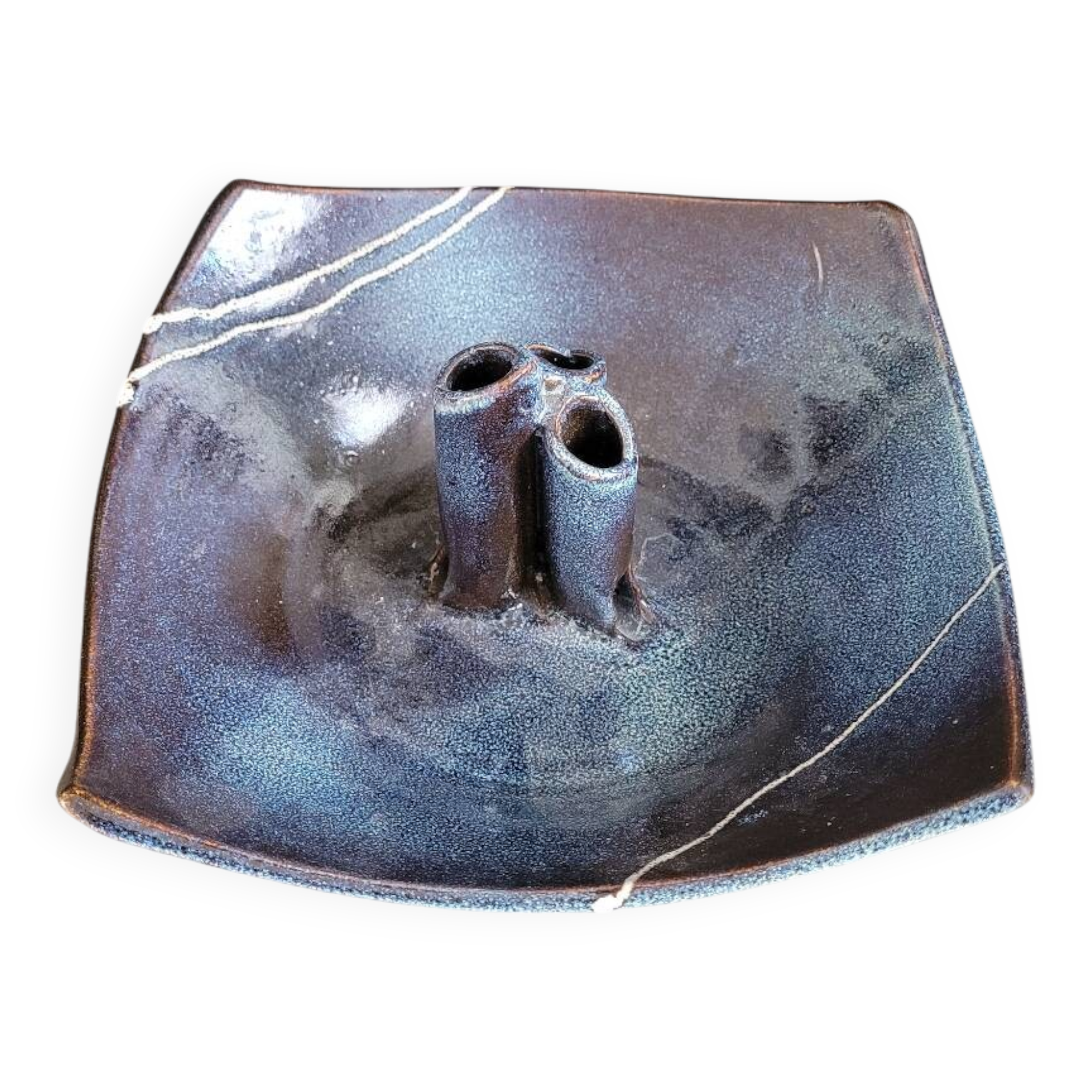 Ceramic trinket tray/pencil holder - unique piece