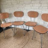 Vintage formica chairs with eiffel compass legs