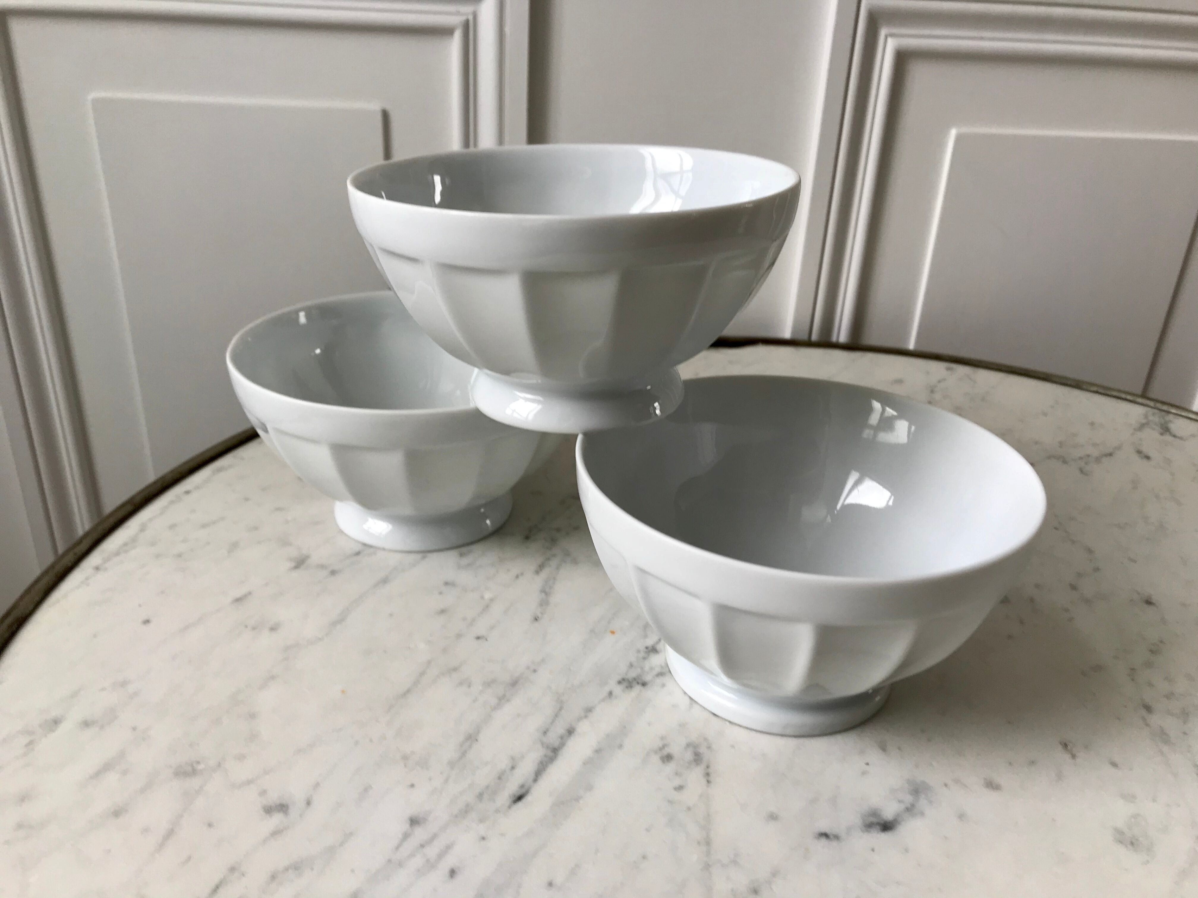 Trio of old bowls Limoges years 40-50