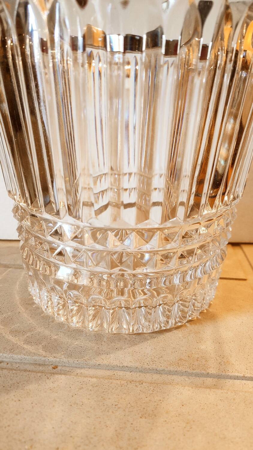 Seau à champagne en cristal et inox