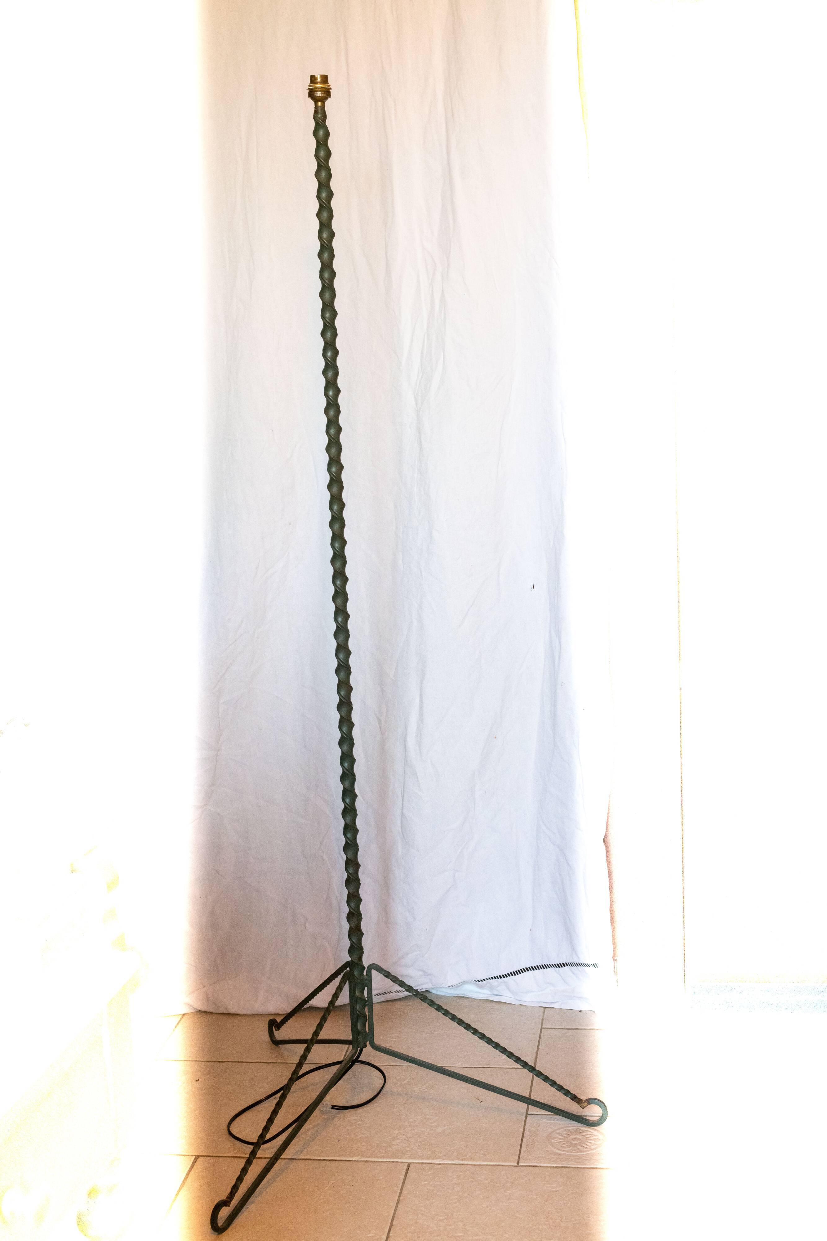 Wrought iron floor lamp, 1950s
