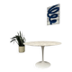 Florence Knoll round table, marble top and tulip base, circa 1960, Eero Saarinen