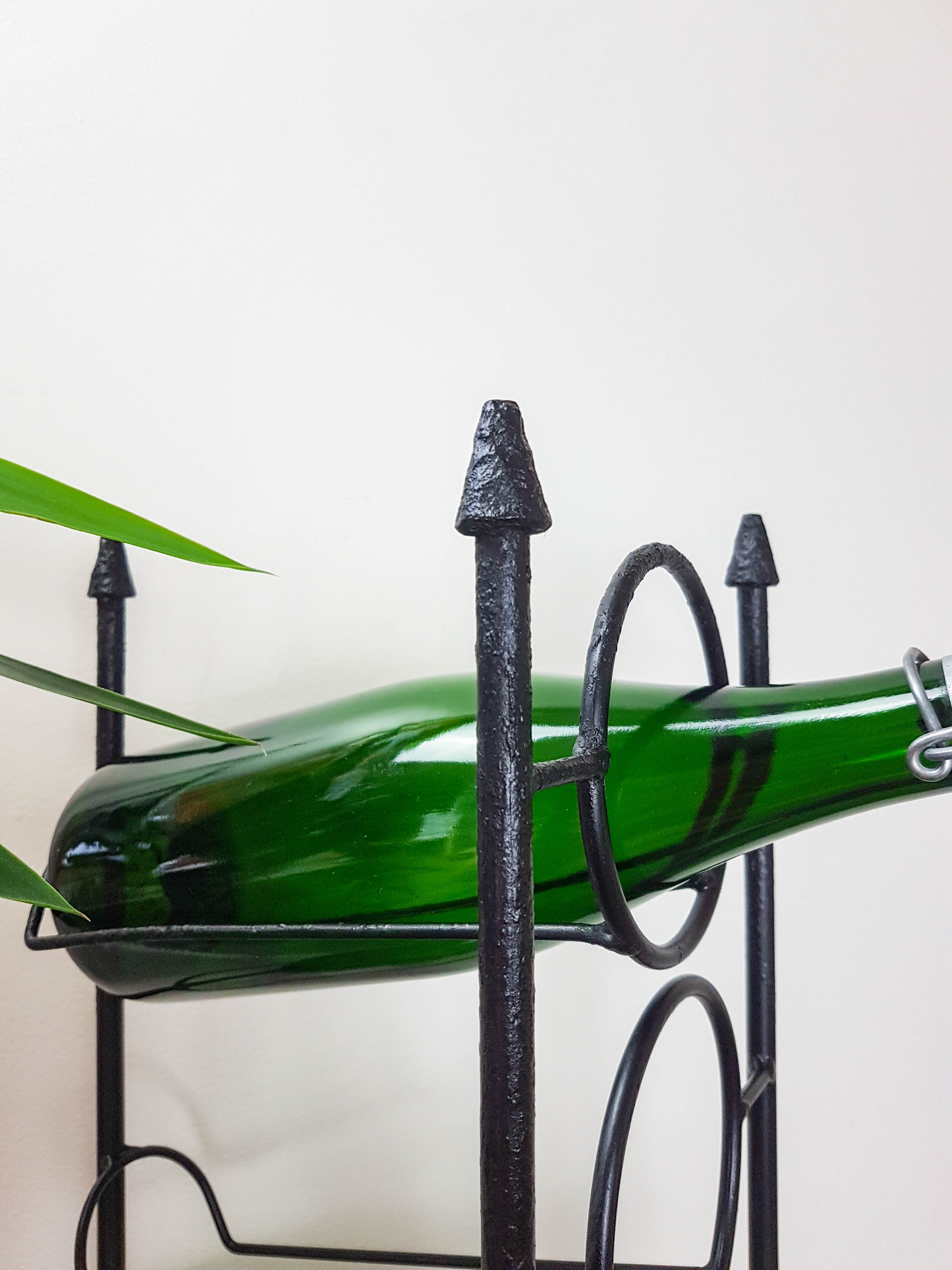 Wrought iron bottle holder