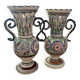 Pair of antique ceramic vases – Art Pottery Habib Kerkenni – Nabeul, Tunisia
