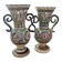 Pair of antique ceramic vases – Art Pottery Habib Kerkenni – Nabeul, Tunisia