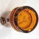 Amber bottle in bubbled blown glass, signed Biot – France, vintage 1970s