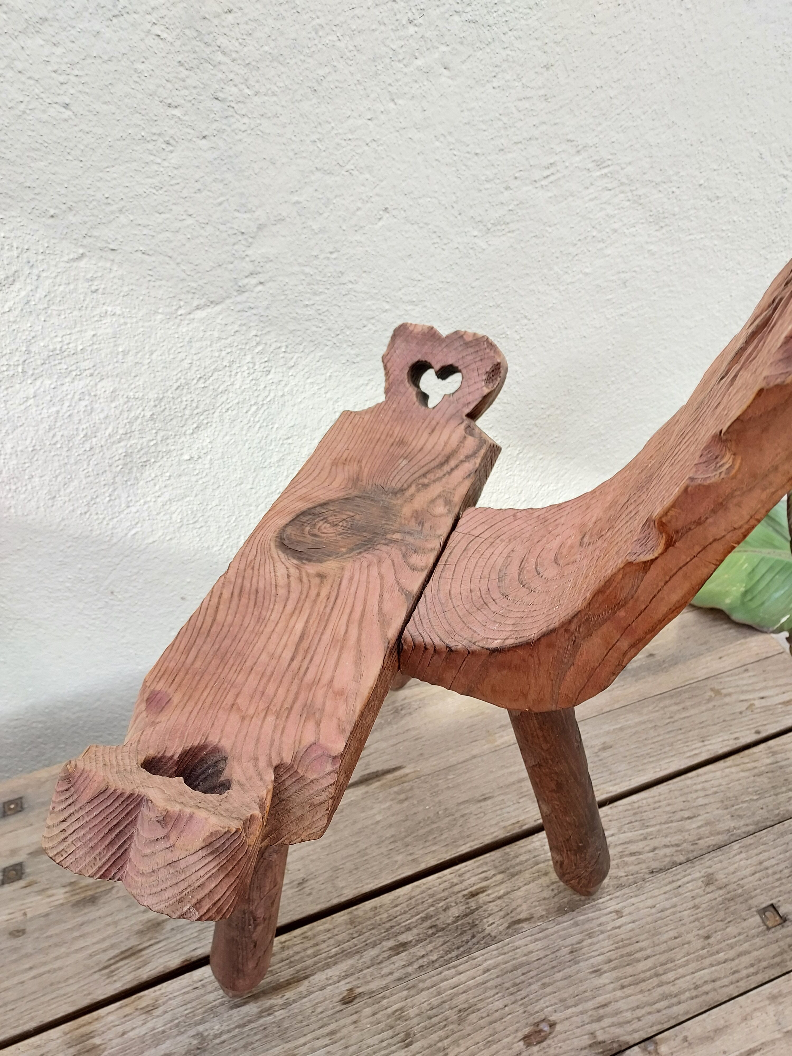 Brutalist chair tripod arts and crafts