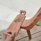 Brutalist chair tripod arts and crafts