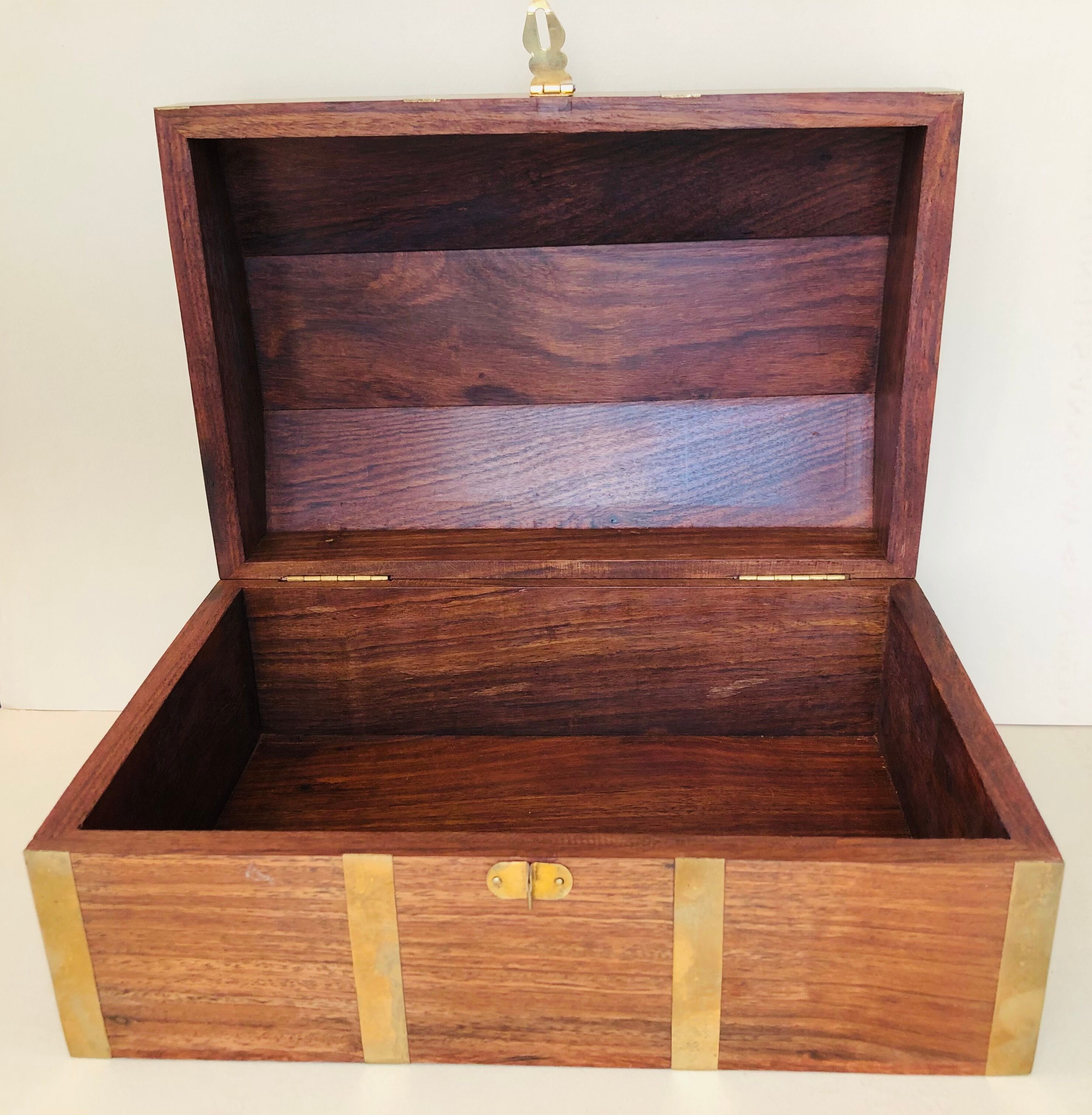Large exotic wooden box
