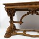 Table de bureau Néorenaissance en chêne 1880-1900