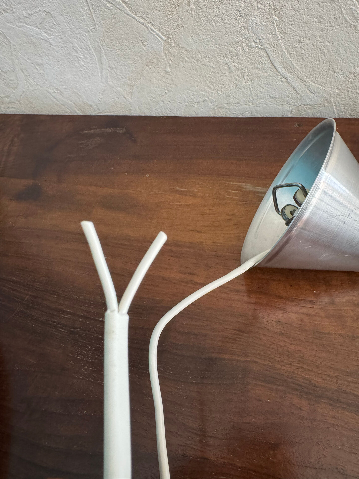 Scandinavian aluminium & opaline suspension - LYFA design by Bent Karlby
