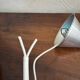 Scandinavian aluminium & opaline suspension - LYFA design by Bent Karlby