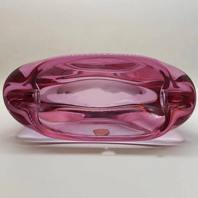 1950s big rare total purple ashtray or catch-all in Murano glass. 18 cm