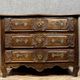 Curved and carved Lyonnaise chest of drawers from the Louis XV period in solid walnut