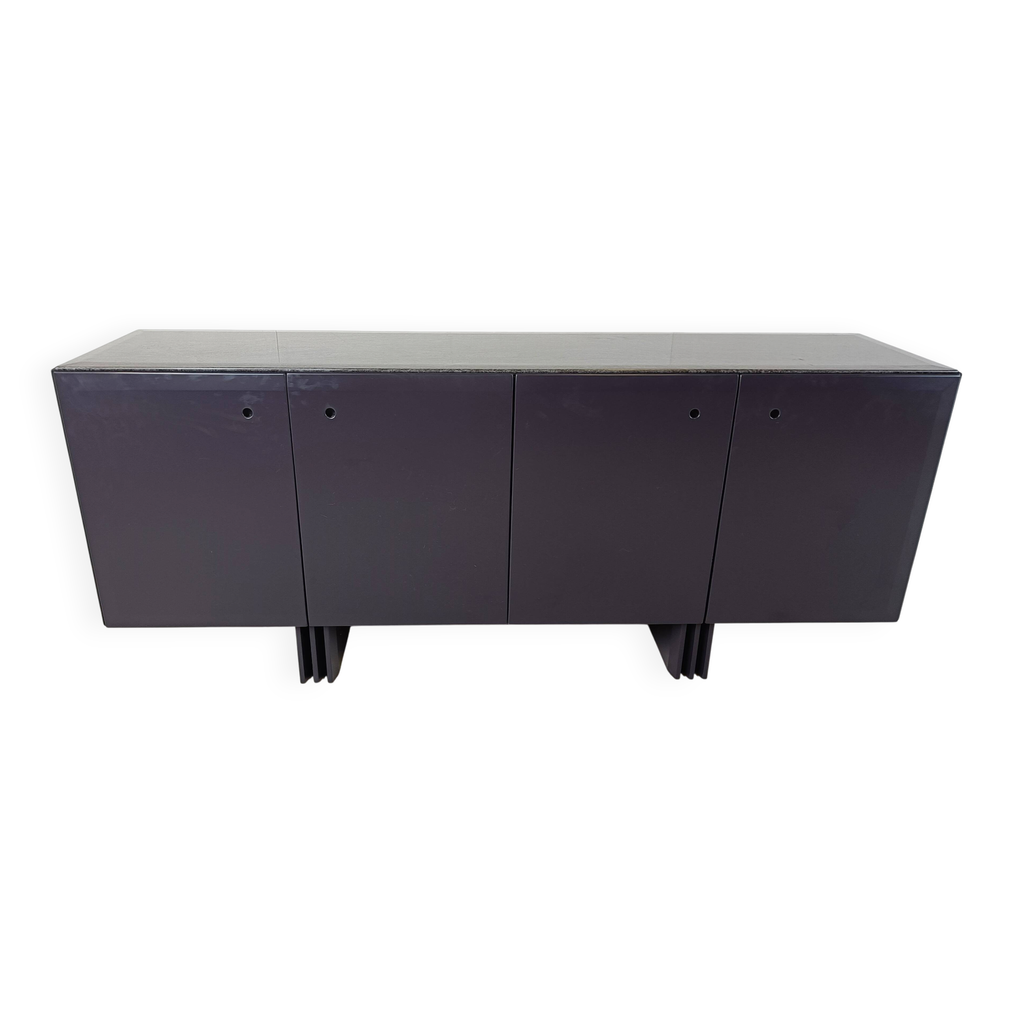 Vintage dark blue sideboard, 1980s