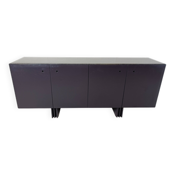 Vintage dark blue sideboard, 1980s