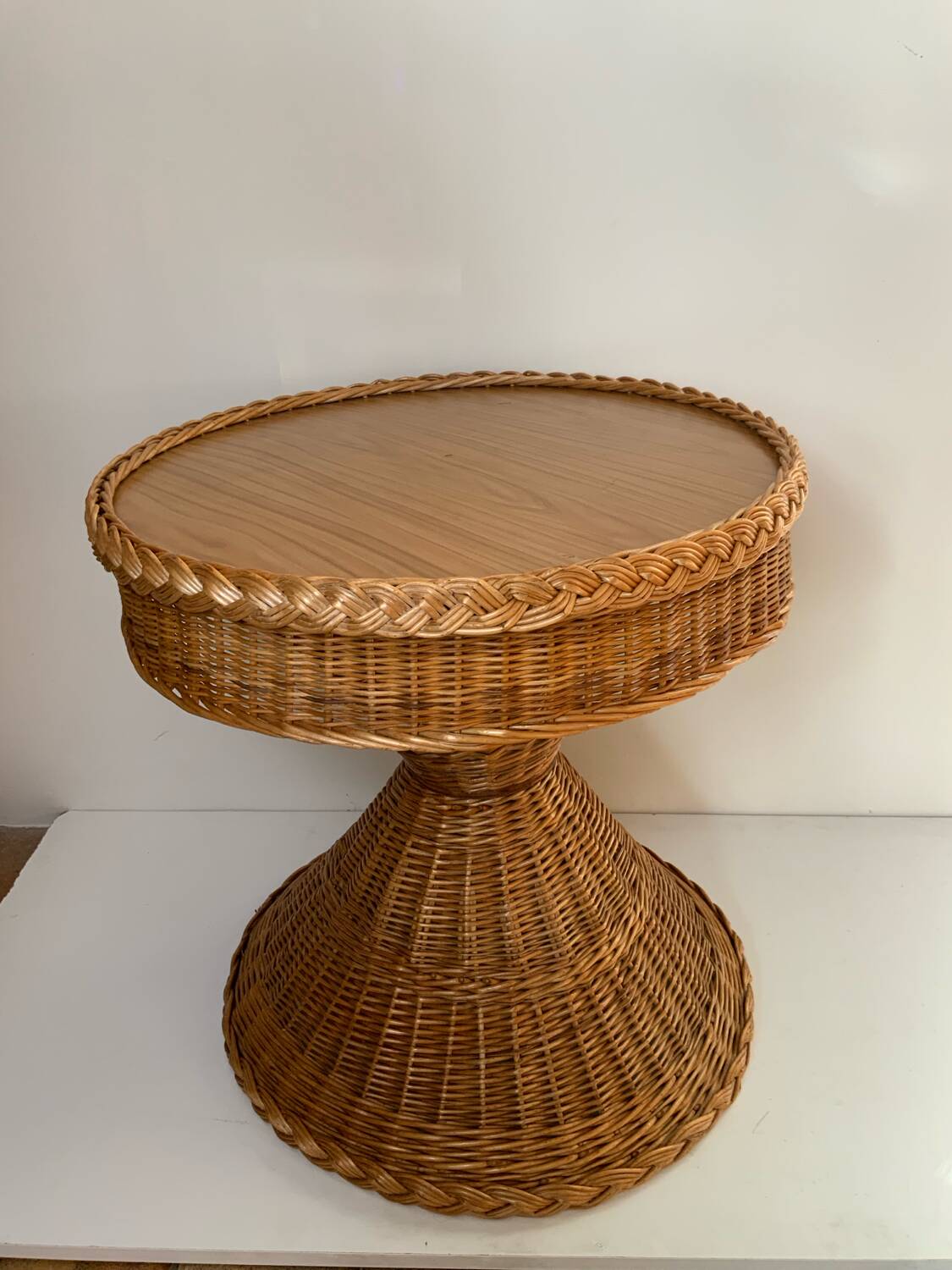 Wicker coffee table