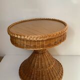 Wicker coffee table