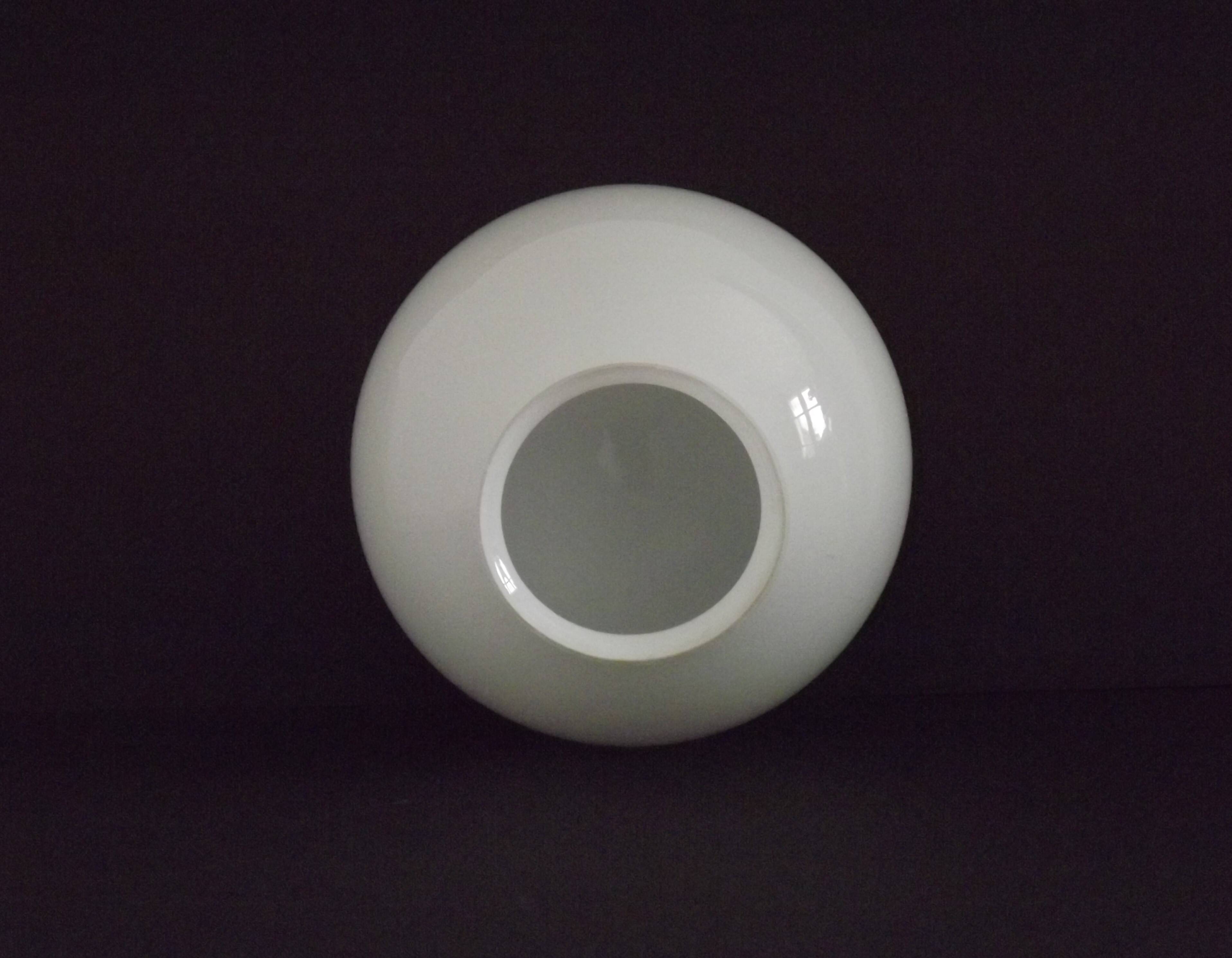 French vintage white opaque glass large replacement glass globe shade 204