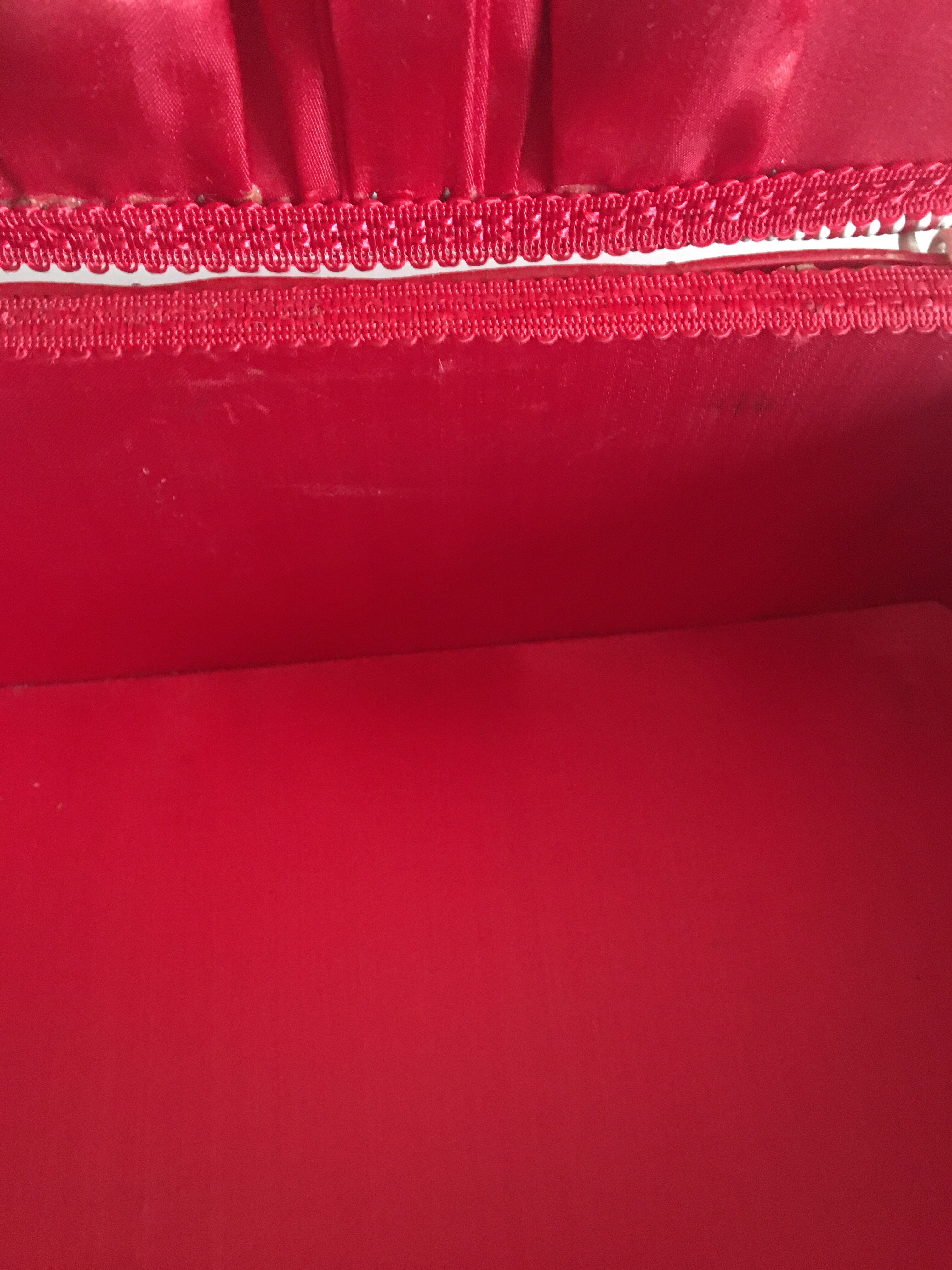 Rattan and scoubidou basket in the 1960s