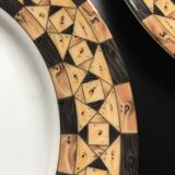 2 Plates 19.5 cm Legno Taitu Milano Vintage