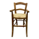 Wooden children's high chair and mulched seat