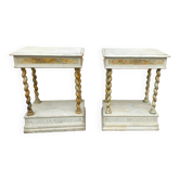 Paire de petites consoles laquées du XVIIIe siècle