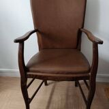 Chaise fauteuil en cuir