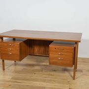 Mid-century freestanding teak desk by Kai Kristiansen for Feldballes Møbelfabrik, 1960s