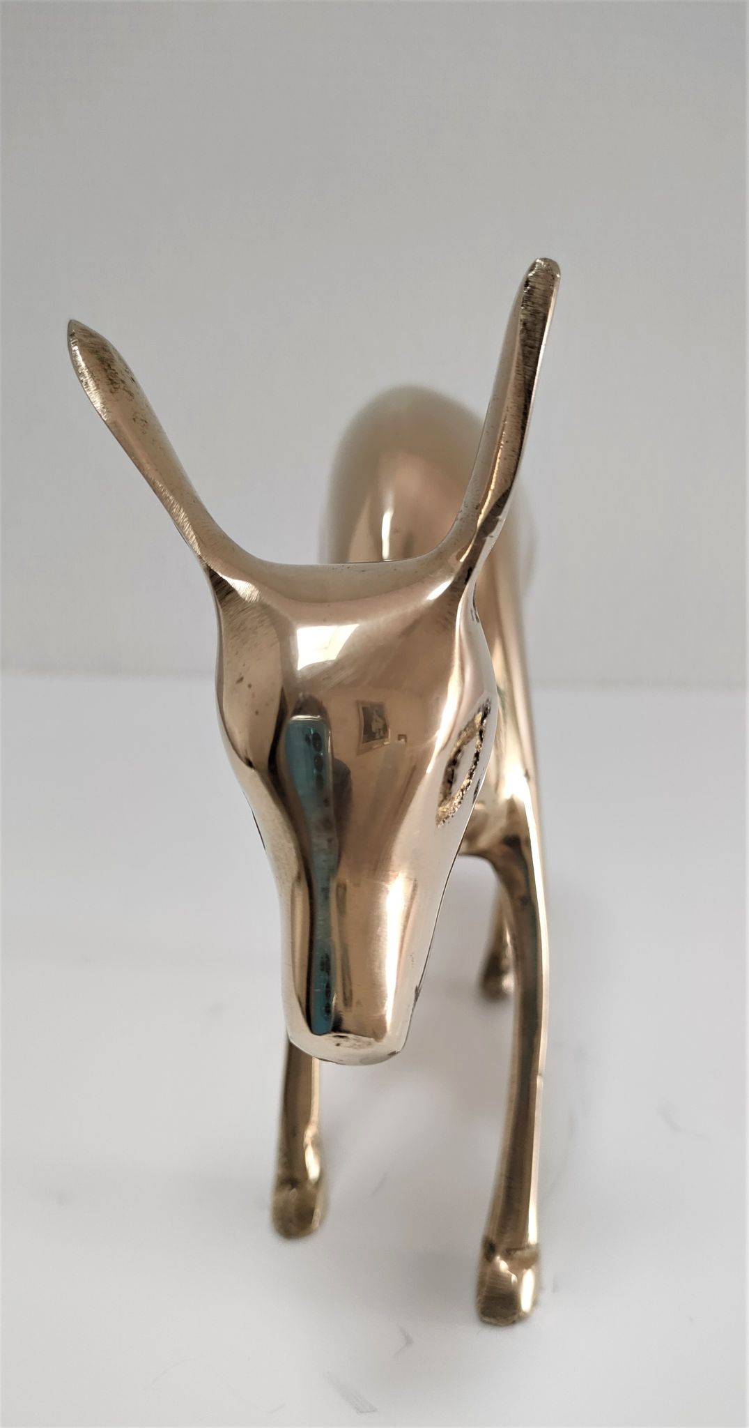 Biche en laiton massif années 80