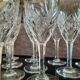 Set of 10 antique crystal glasses