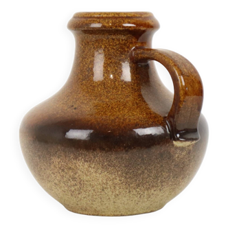 Vase Scheurich vintage Céramique émaillée brune Allemagne de l’Ouest 423-18