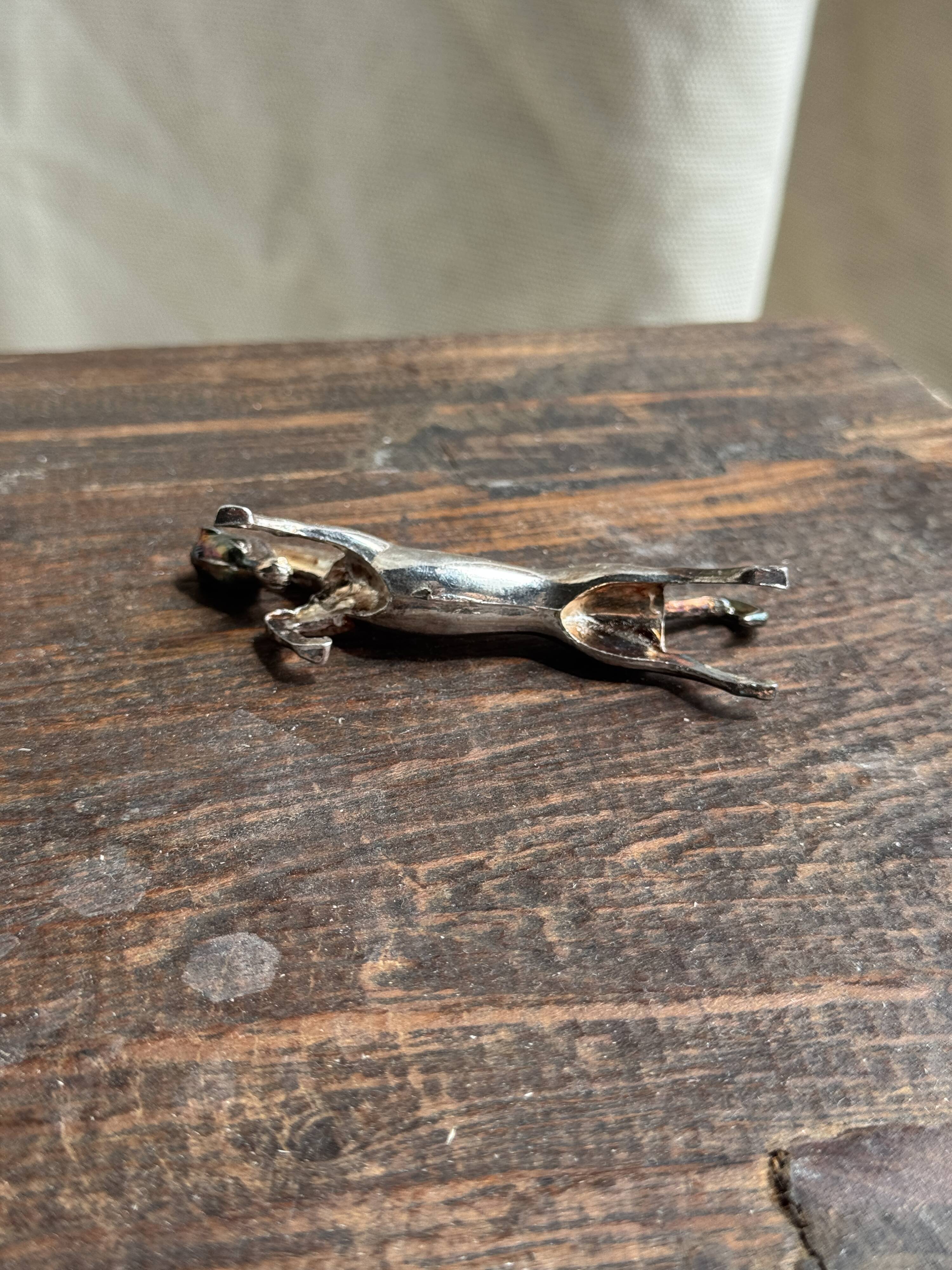 Set of 6 silver-plated horse knife rests L8 H2