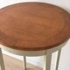 Vintage marquetry pedestal table, Opaline Green and light oak