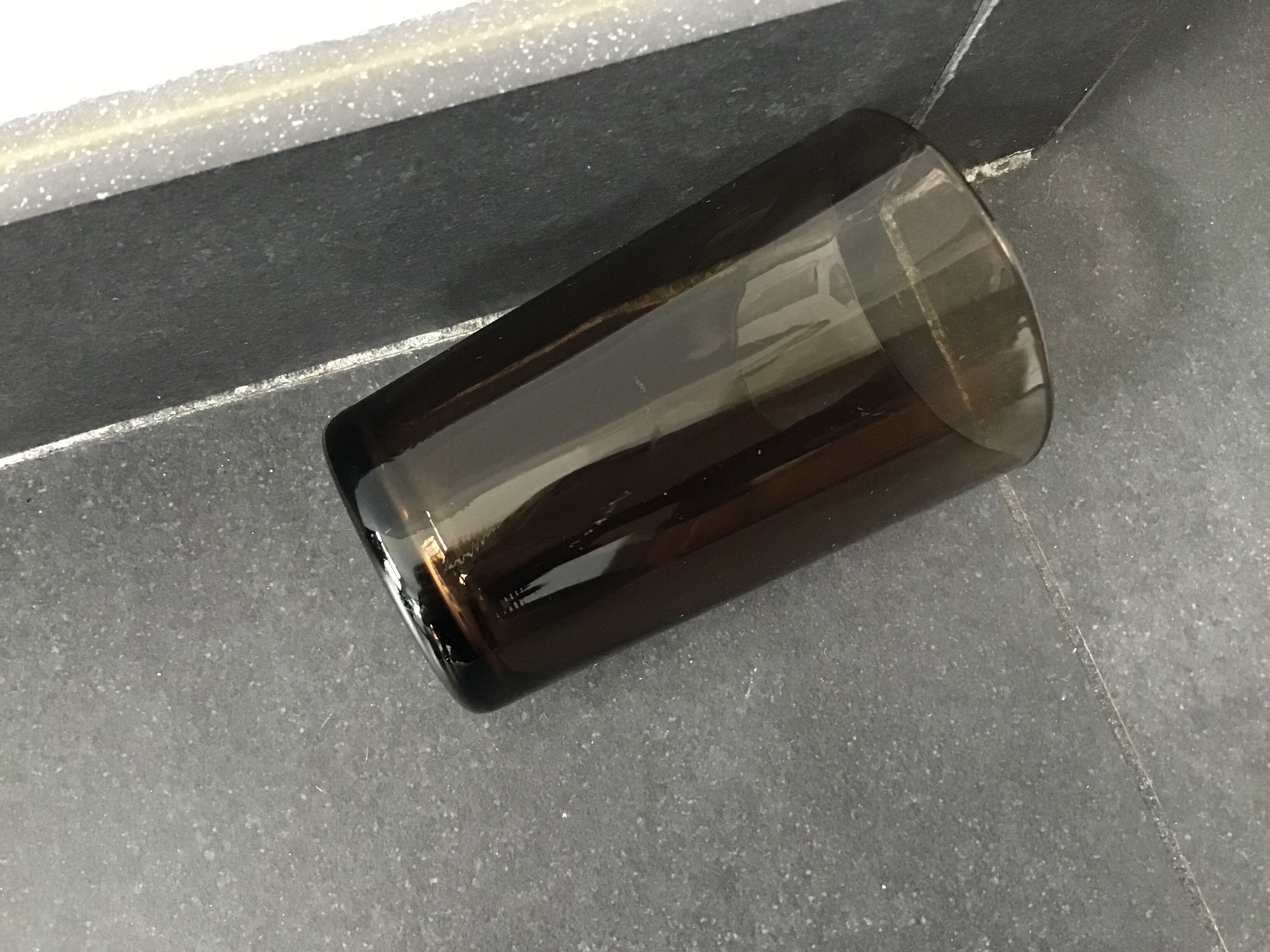 Set of 6 glasses glasses Vereco smoked brown color