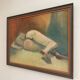 Figurative painting signed Marais, France, 1970s