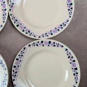 Lot de 8 assiettes à dessert Longchamp Terre de Fer modèle Cannes