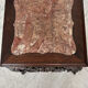 Carved Chinese table + marble – 35x35x50 cm