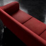 Vintage Mid-Century Scandinavian Modern 3-Seater Red Sofa