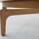 Table moderne en bois de cèdre et verre, Italie fin du 20e siècle