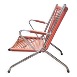 Armchair foldable child vintage 60's "scoubidou" orange